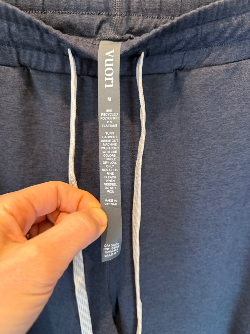 Vuori performance jogger midnight blue, M, regular length